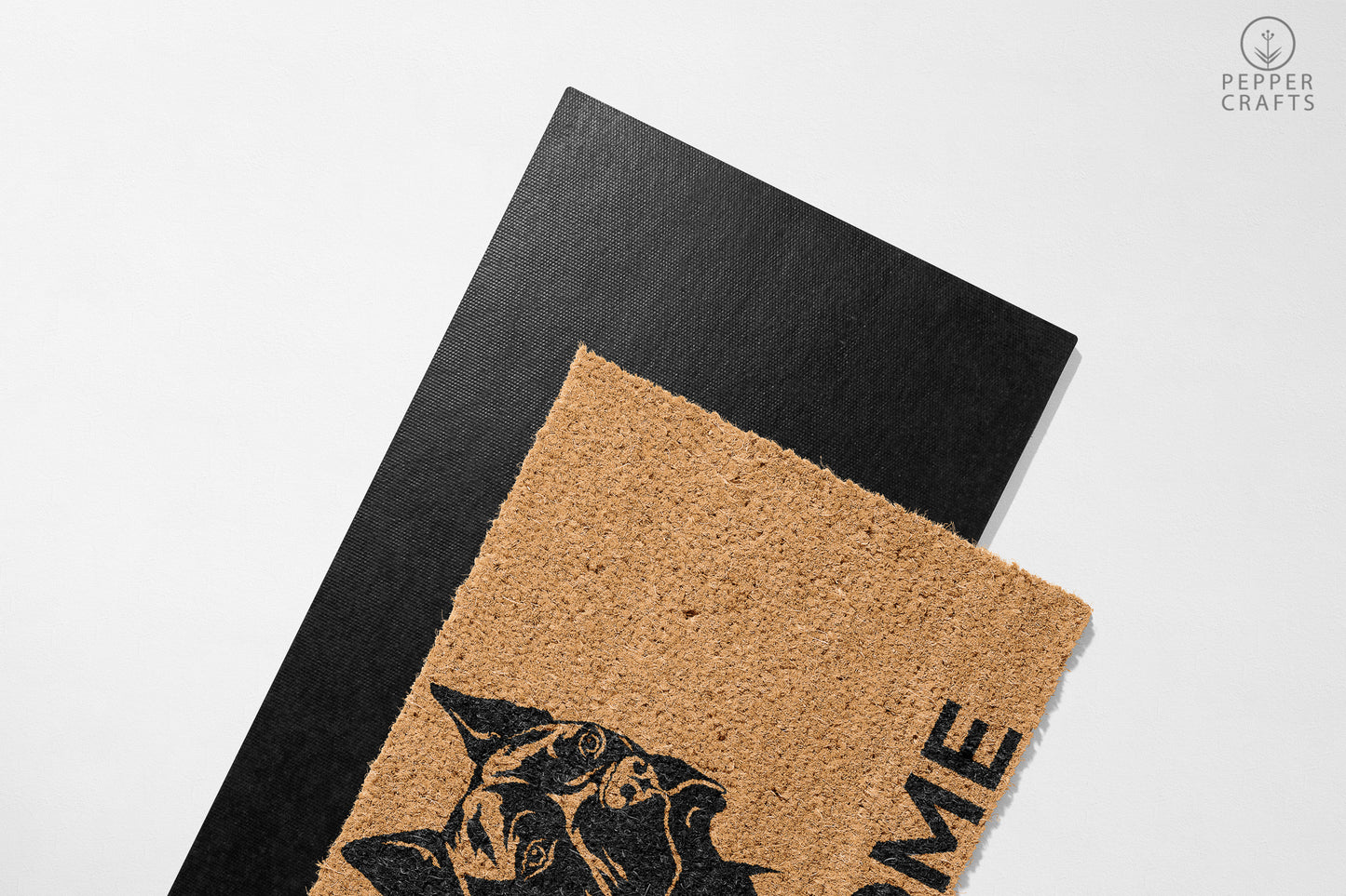 Pepper Crafts Pitbull Coir Doormat – Stylish & Durable Welcome Mat for Dog Lovers (30" x 18") - peppercrafts