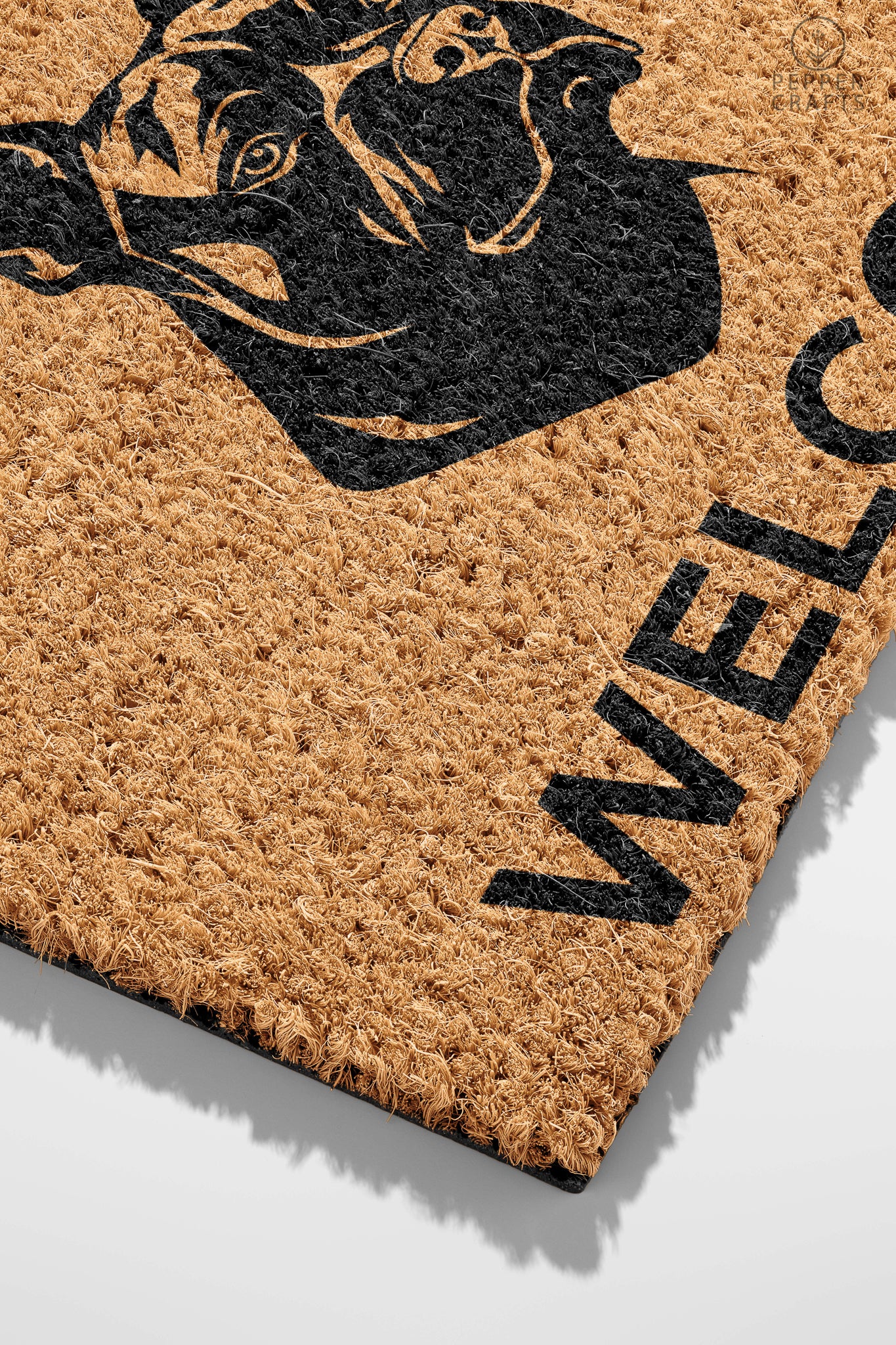 Pepper Crafts Pitbull Coir Doormat – Stylish & Durable Welcome Mat for Dog Lovers (30" x 18") - peppercrafts