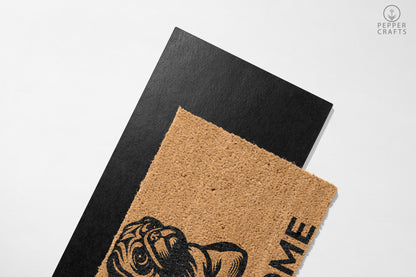 Pepper Crafts Pug Coir Doormat – Stylish & Durable Welcome Mat for Dog Lovers (30" x 18") - peppercrafts